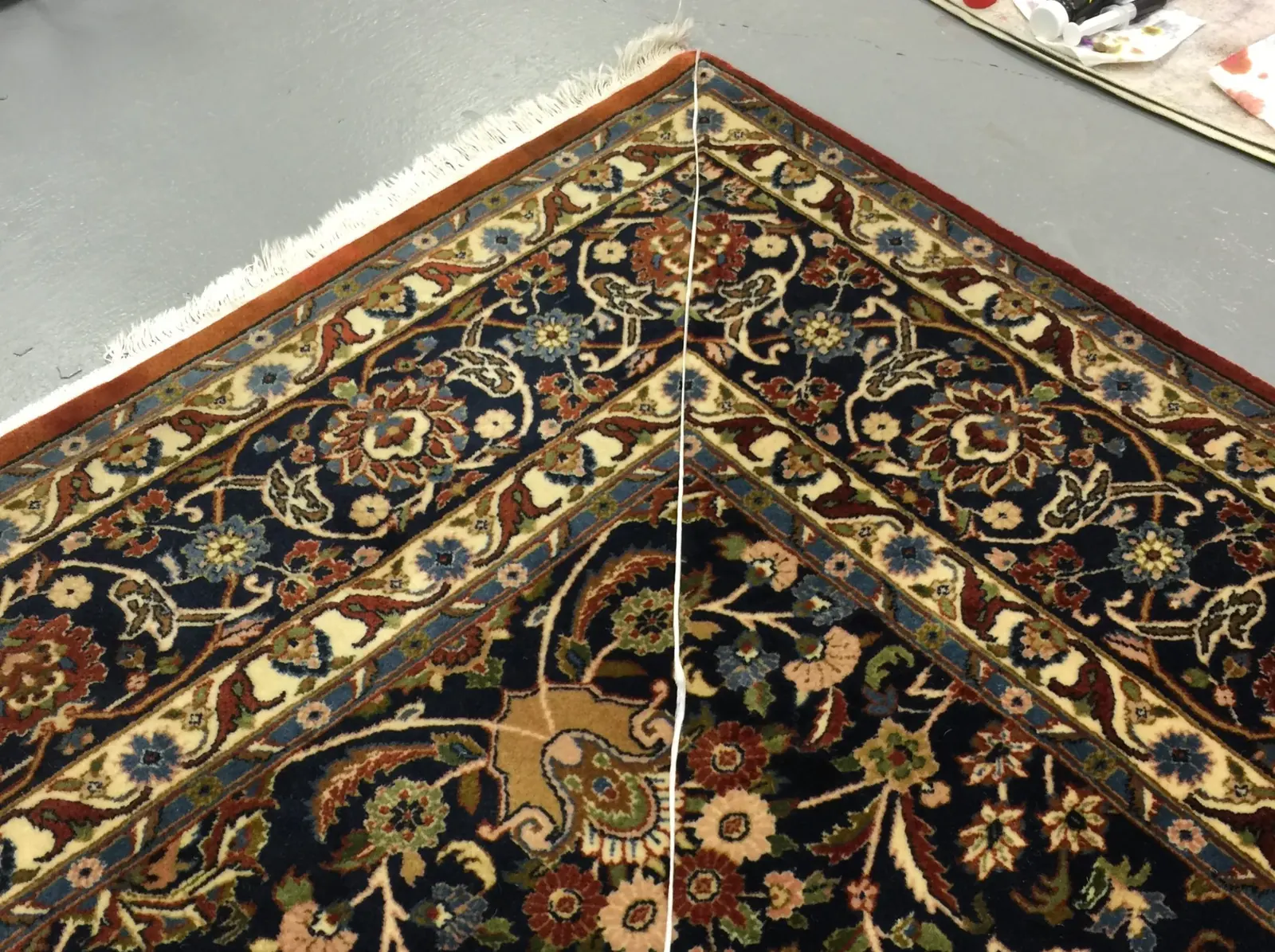 Before and after: sun-faded rug colors restored