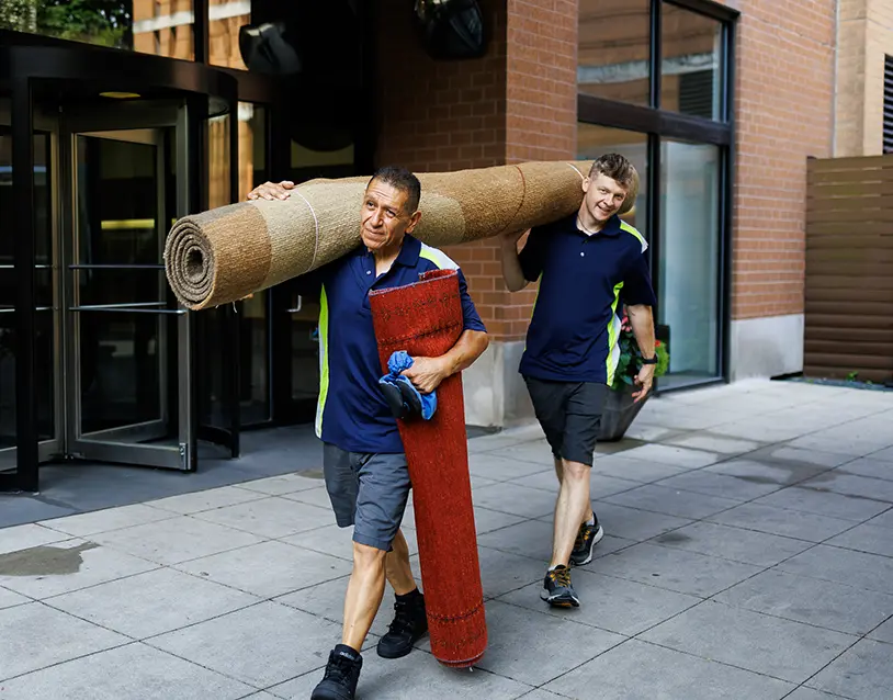 Professional rug pickup and delivery service